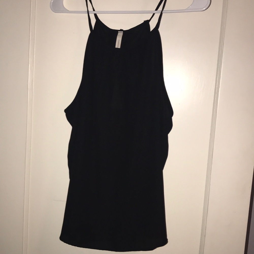 black flowy tank top